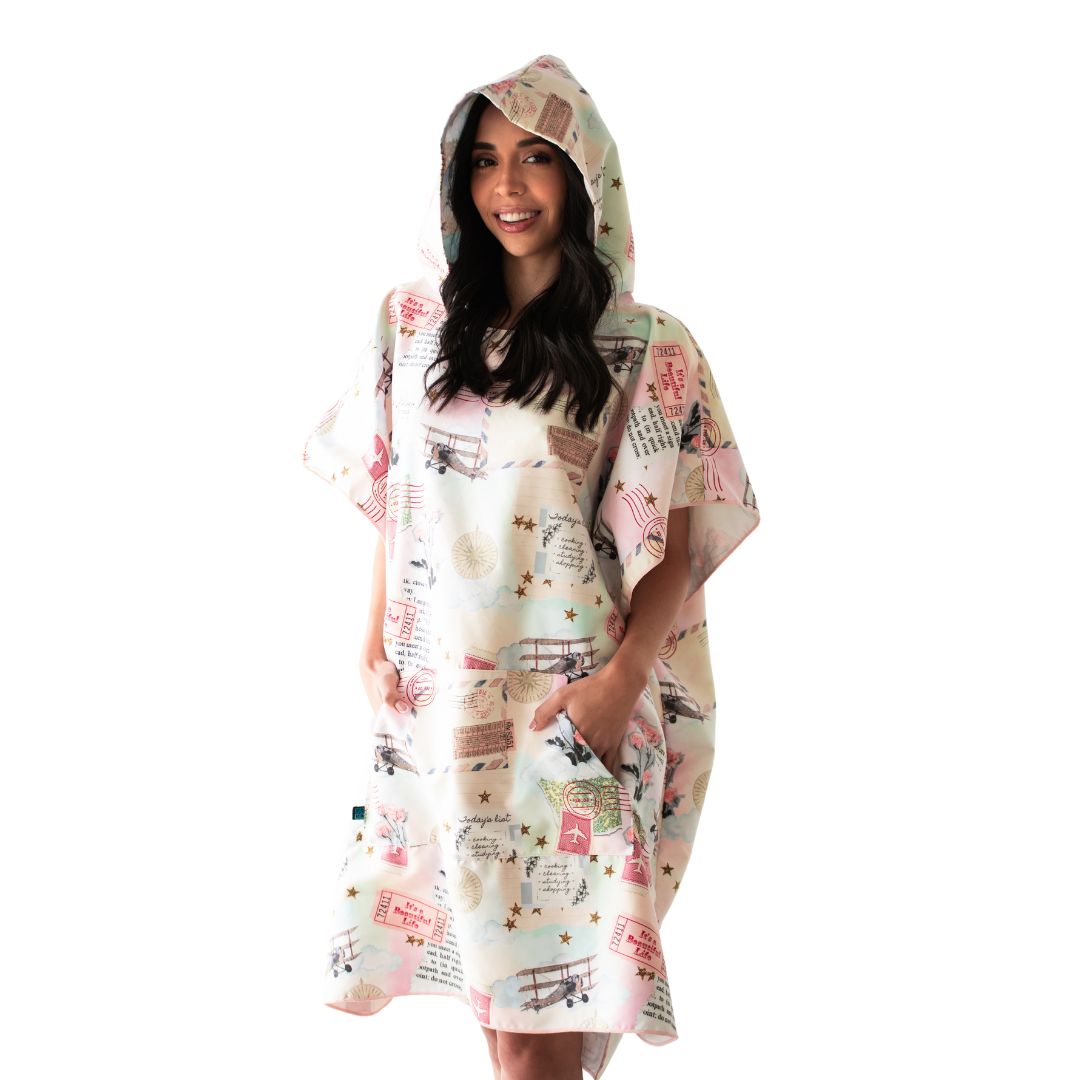 Poncho de microfibra Adulto con bolsillos