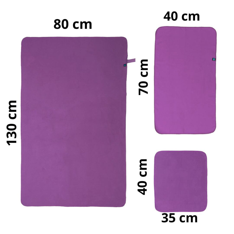 Kit de 3 toallas de microfibra: corporal, gimnasio y facial – vista 2