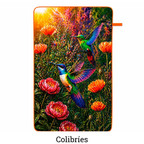 Toalla de microfibra estampada 130 x 80 cm diseño Colibríes