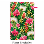Toalla de microfibra estampada 130 x 80 cm diseño Flores Tropicales