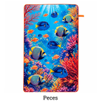 Toalla de microfibra estampada 130 x 80 cm diseño Peces